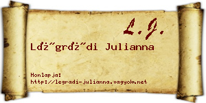 Légrádi Julianna névjegykártya